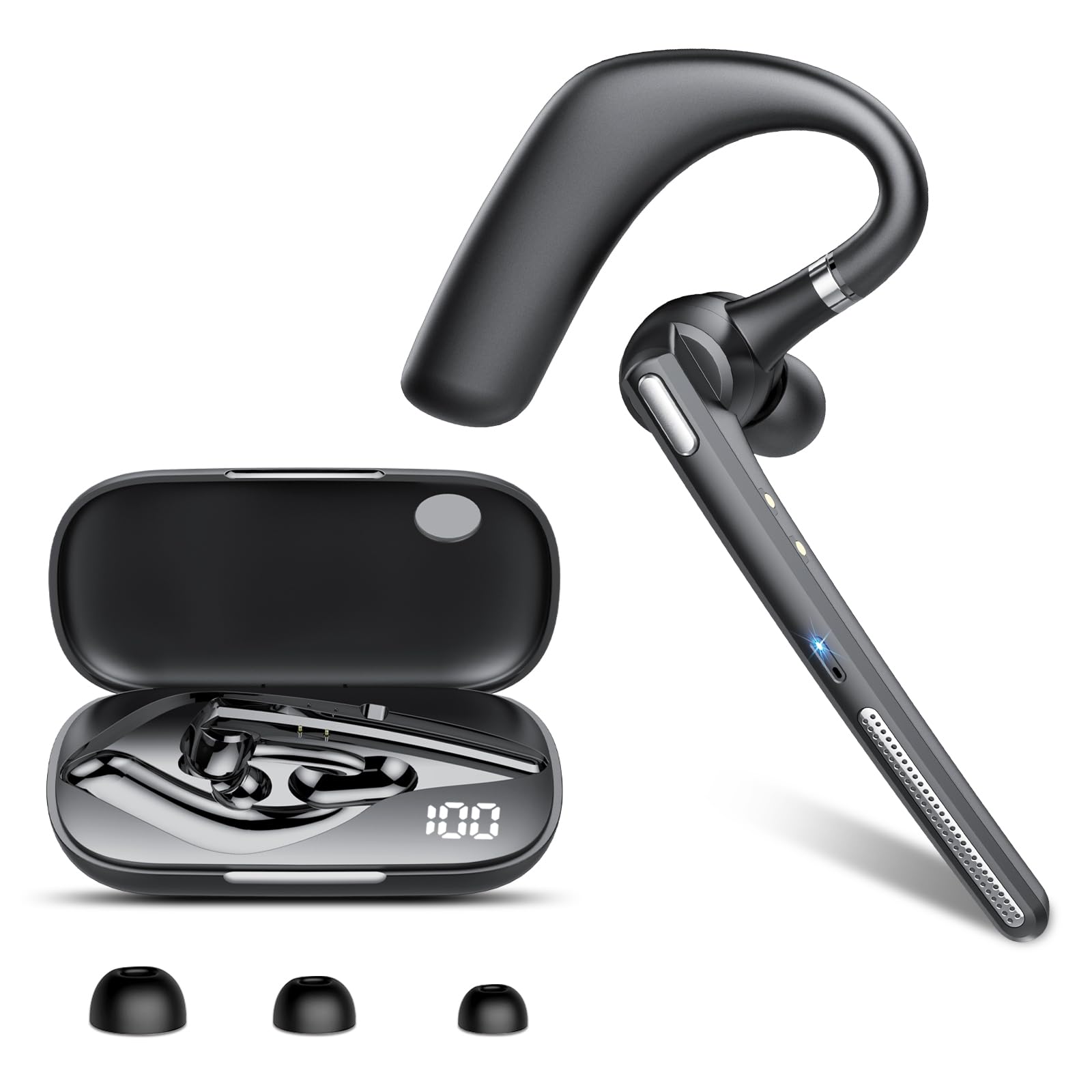 Cascho Auricolare Bluetooth Singolo V5.4