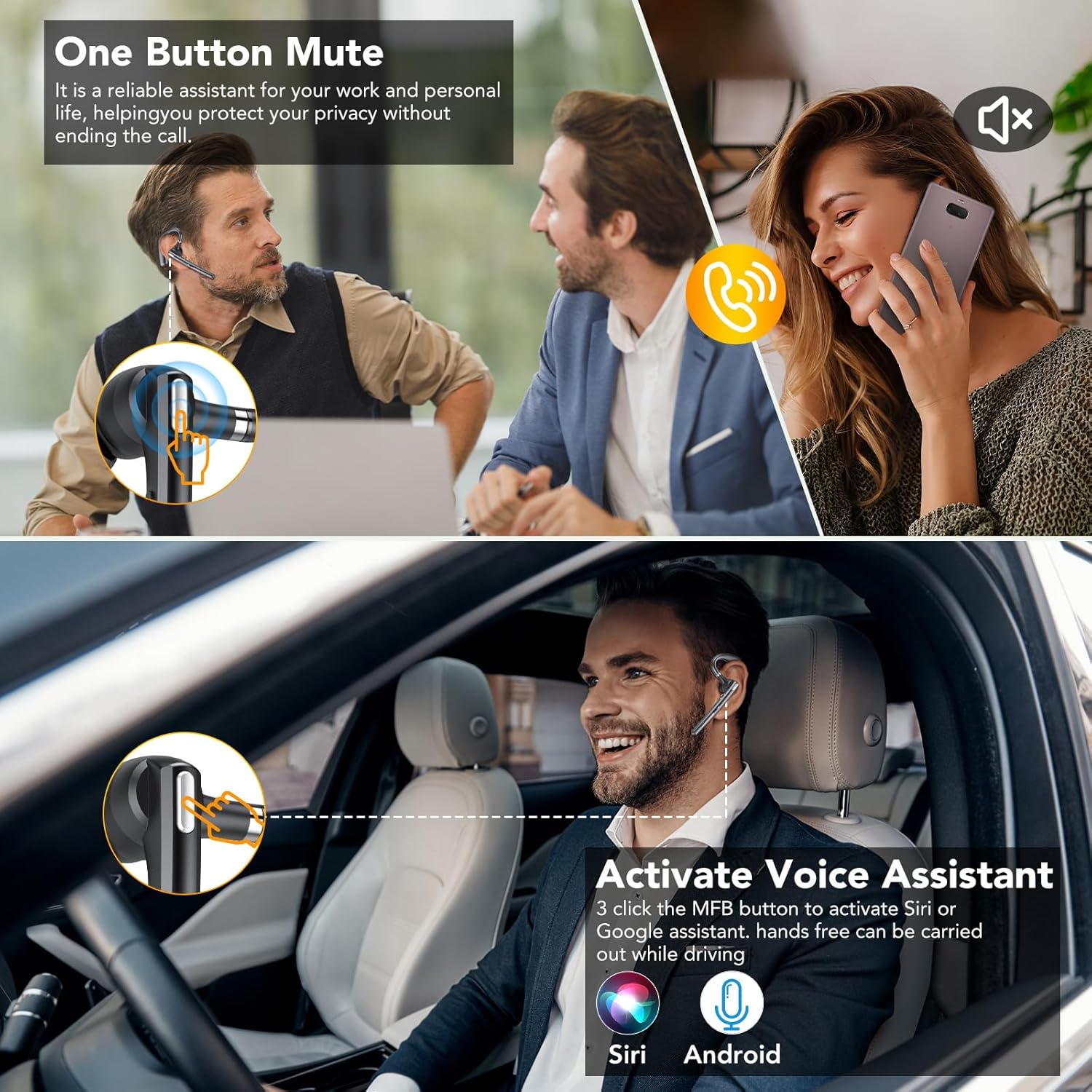 Cascho Auricolare Bluetooth Singolo V5.4 - immagine 7