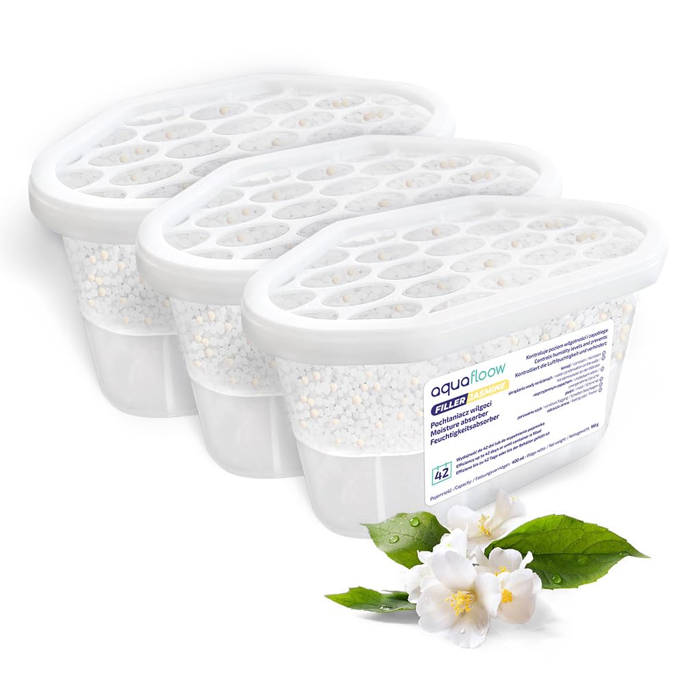 Aquafloow Assorbitore di Umidità 400ml, 3 Pezzi