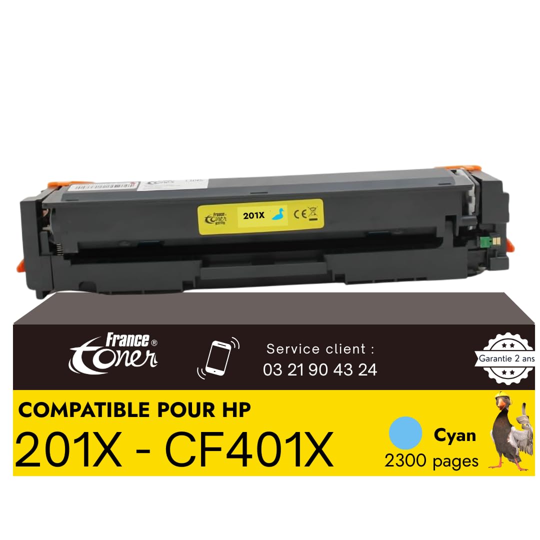 FranceToner 201X - Toner Compatibile HP Ciano CF401X