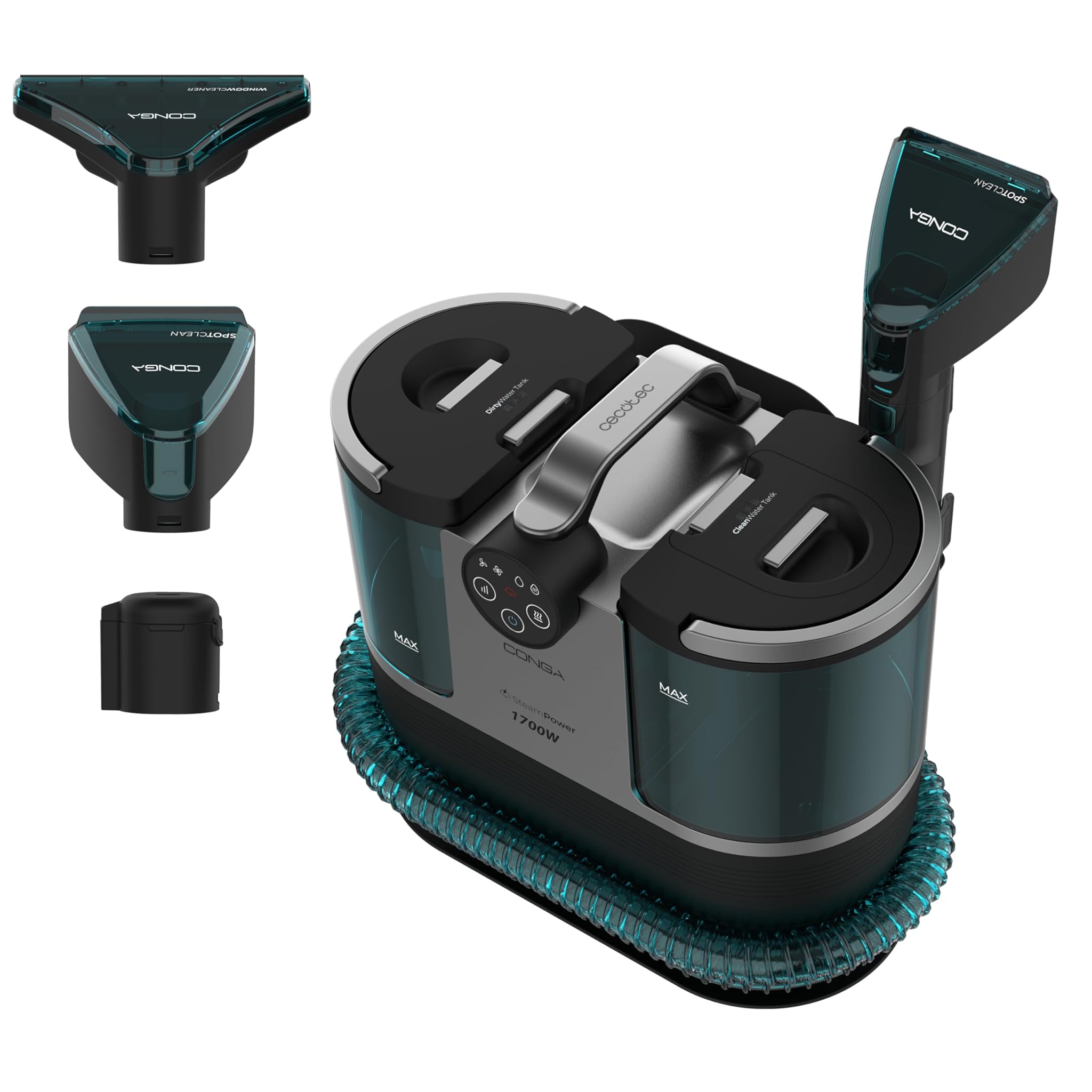 Cecotec Conga 7000 Carpet&Spot Clean Steam XXL - Aspirapolvere Tappezzeria