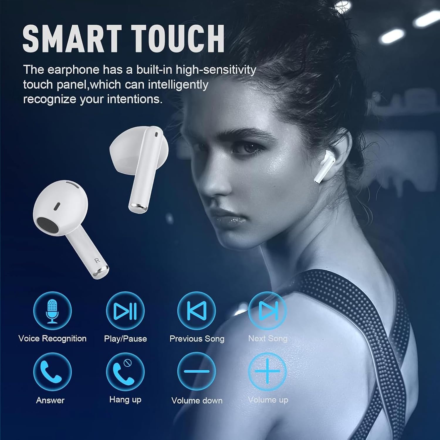 Cuffie Bluetooth 5.3 In-Ear con ENC Mic, IP7 - immagine 3