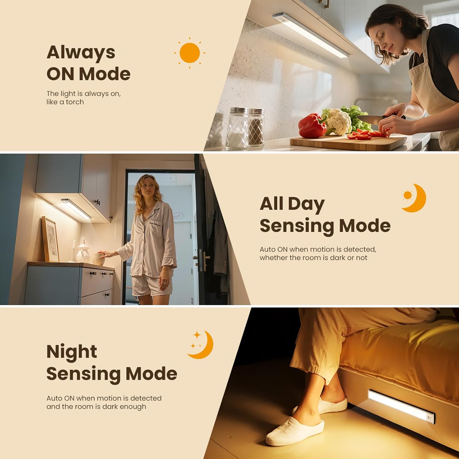 Luce LED Sottopensile Cucina con Sensore Movimento (2 Pezzi) - immagine 4