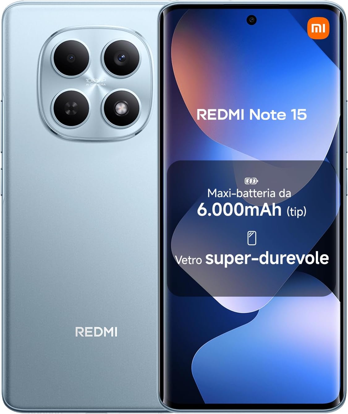 Xiaomi Redmi Note 15 - Smartphone 6+128GB, Blu Ghiacciaio - immagine 1