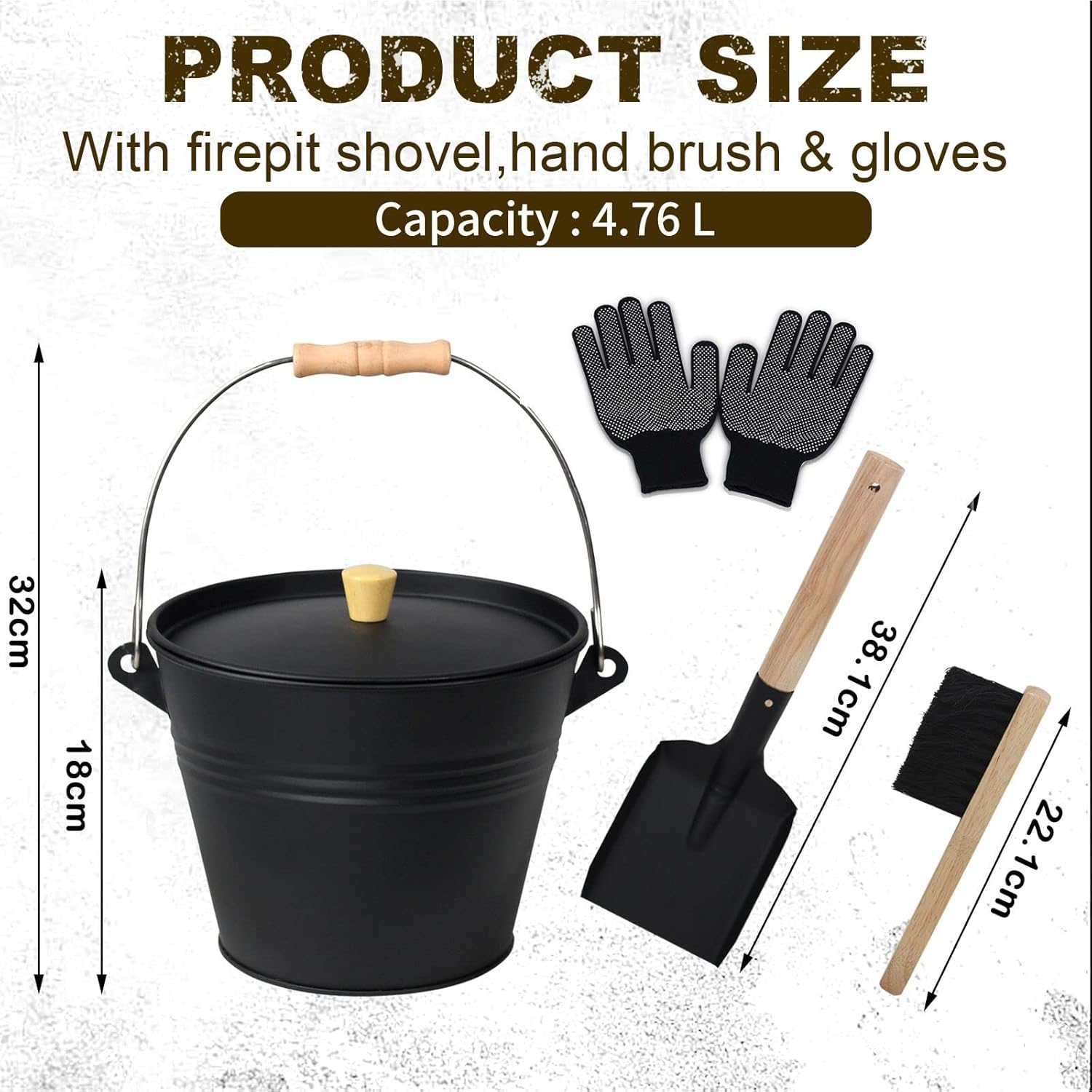 BRIAN & DANY Secchio per Cenere Camino 5L - immagine 2