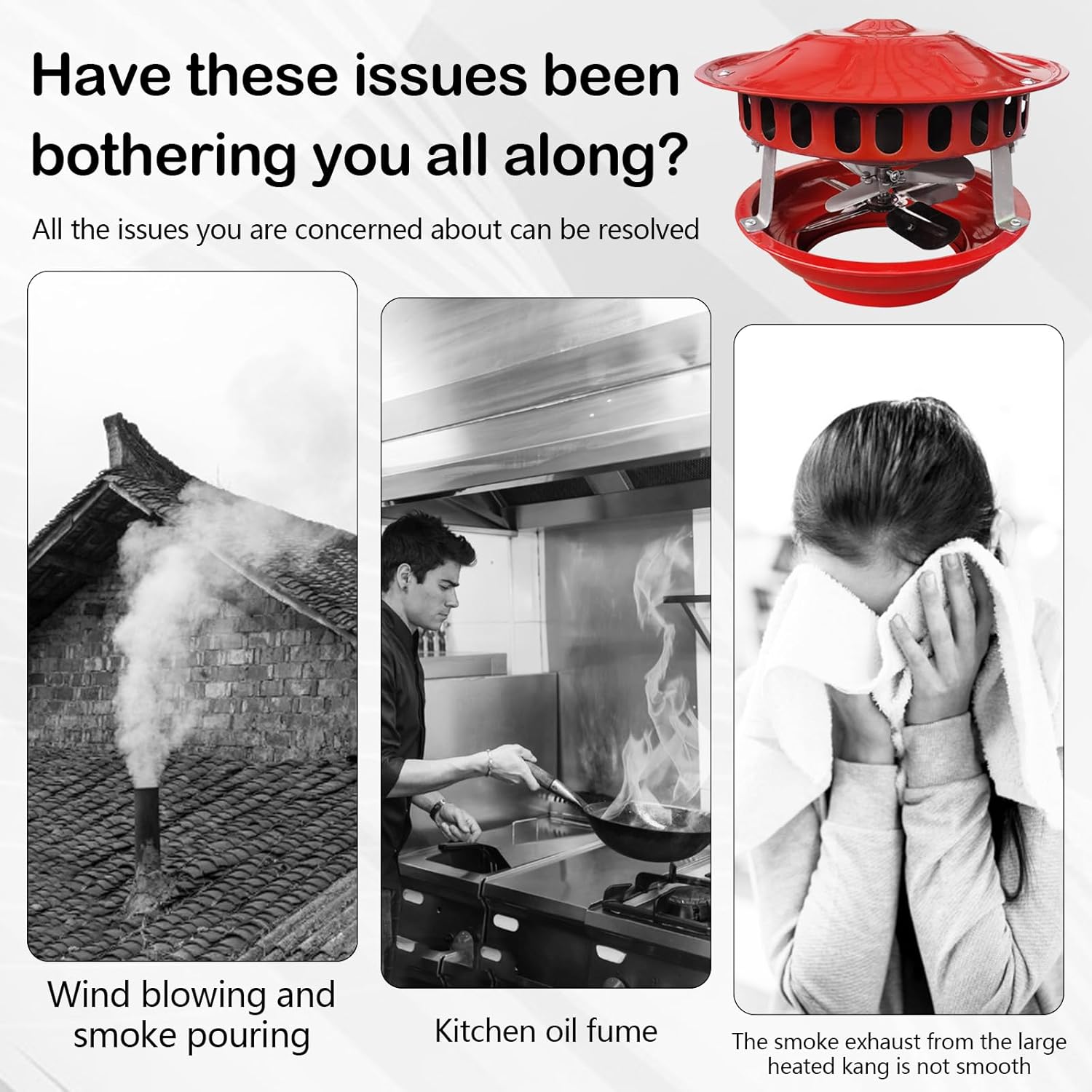 Aspiratore Fumo 100W per Camino 12-21cm - immagine 5