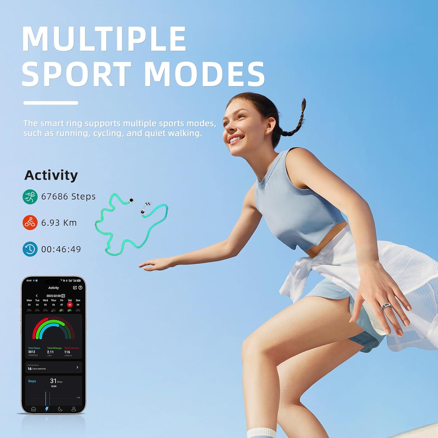 Smart Ring Uomo & Donna - Fitness Tracker Impermeabile - immagine 4