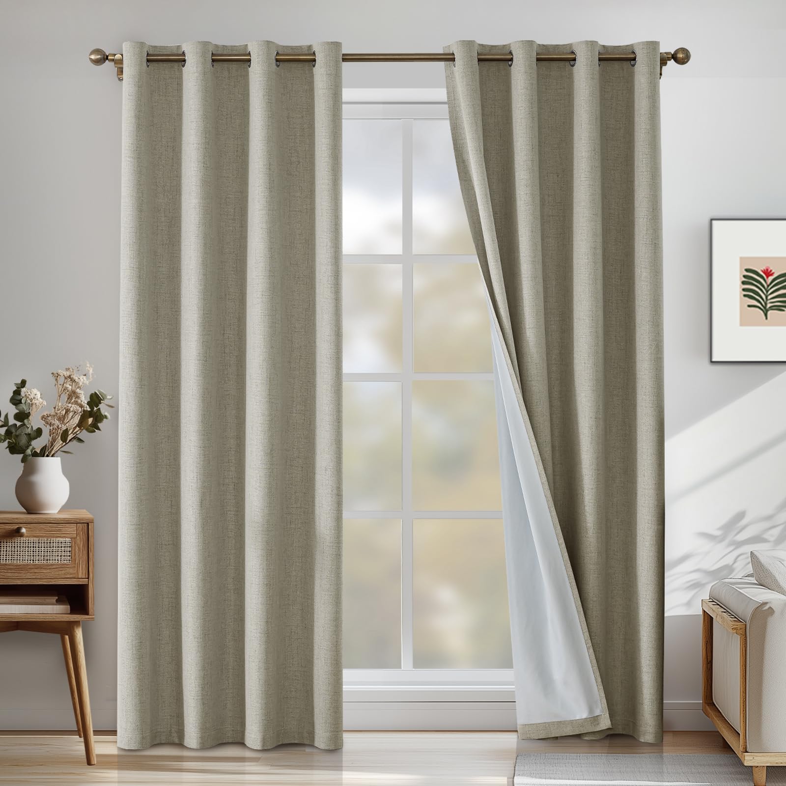 Tende Oscuranti 100% per Interni 2 Pezzi, 140x260cm