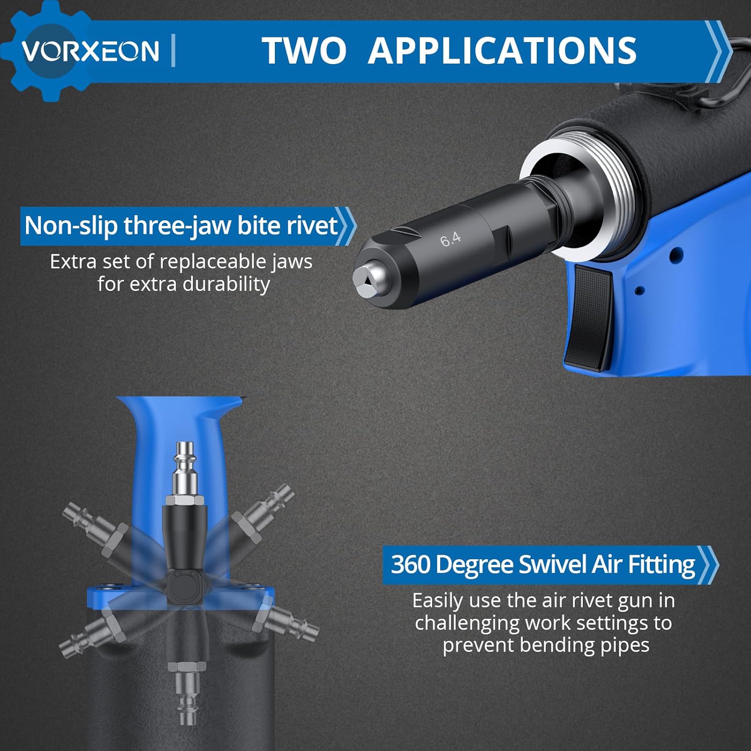 Rivettatrice ad Aria Compressa con 5 Bocchini - immagine 5