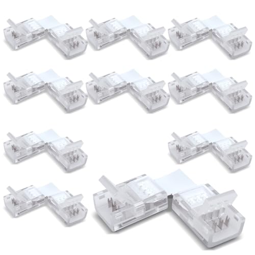 10 Pcs Strip Connector Wire Quick Connector per 8MM 4 Pin LED Light ...