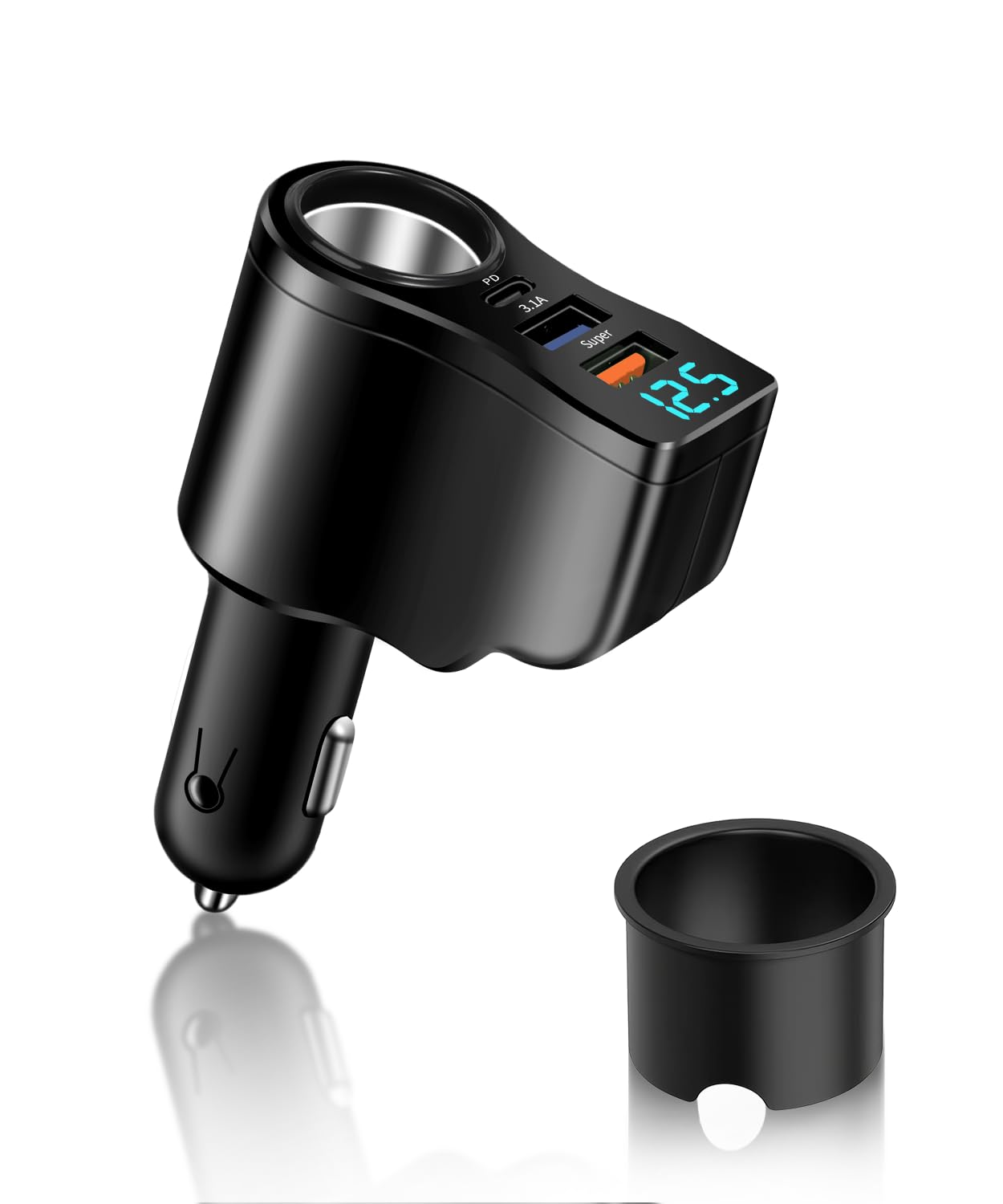 Caricabatteria Auto 106W 4-in-1 con Accendisigari USB-C