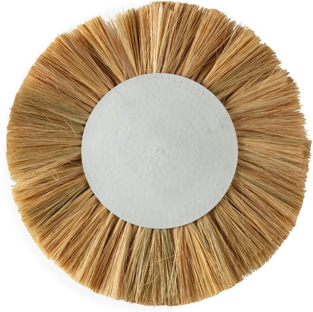 APLIQUE 49X49X10 METAL BLANCO ENVEJECIDO/HIERBA MARINA NATURAL - immagine 2