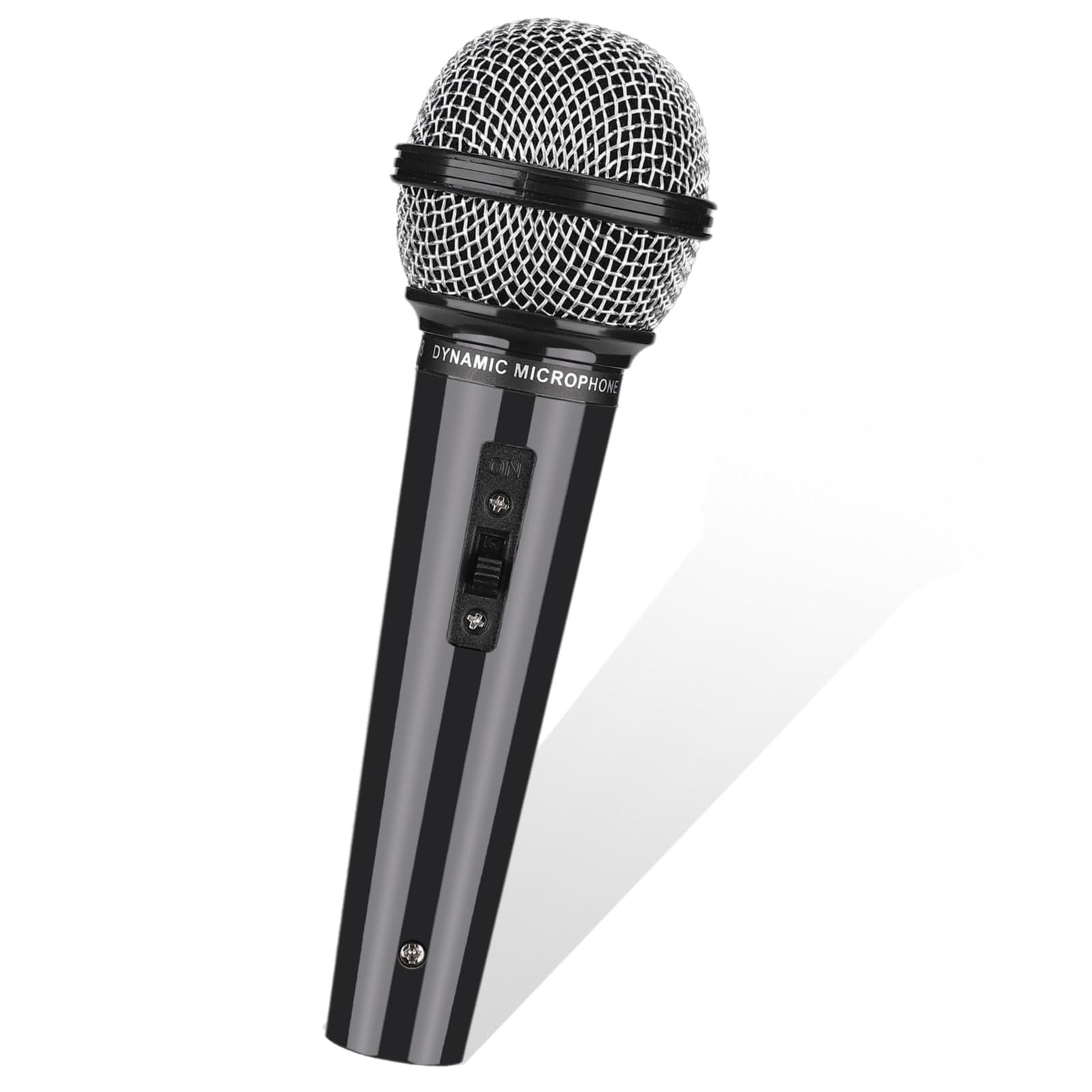 Microfono Giocattolo, Microfoni Finto Nero, Interessante Microfono Simulato, Microfoni Giocattoli per Bambini Adulti Palcoscenico Divertente Fotografia Feste Accessori (Nero-1pcs)