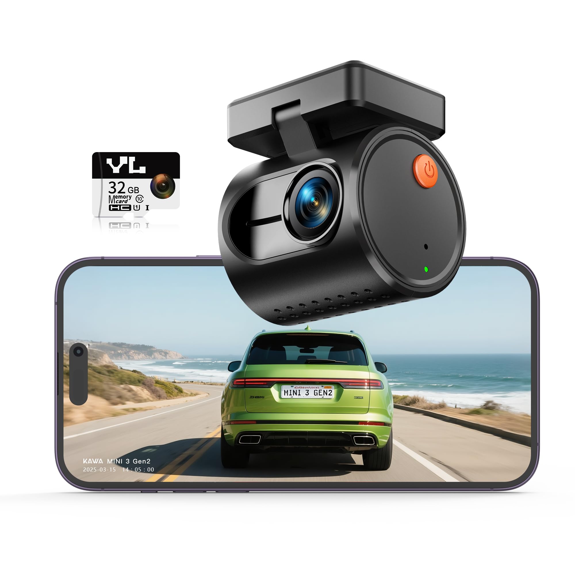 Kawa Piccola Dash Cam 2K1296P QHD MINI3 Gen2