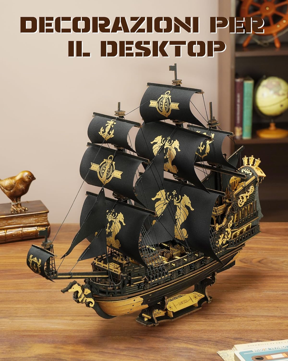 Rokr Kit Modelli Barche in Legno Puzzle 3D per Adulti - immagine 6