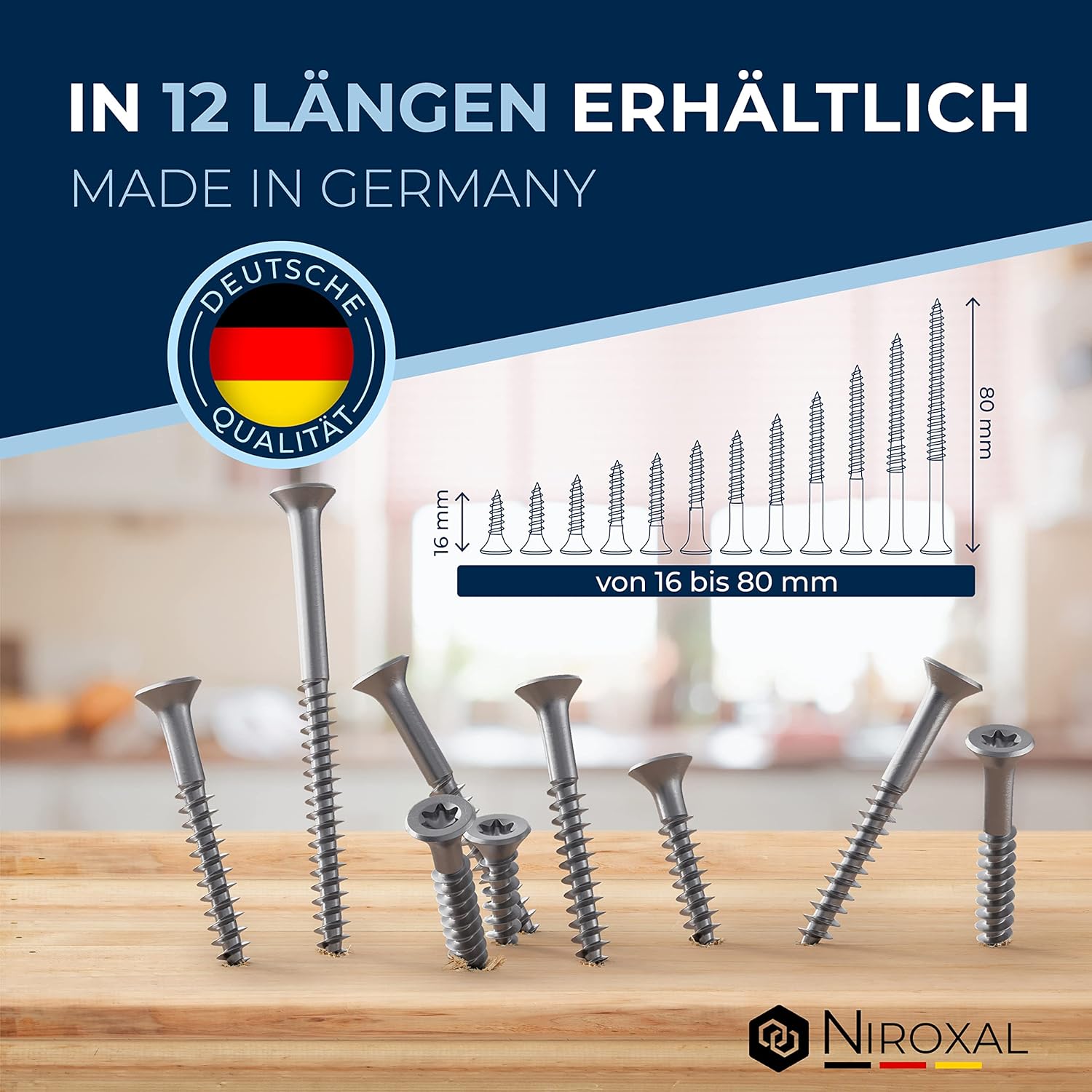 NietFullthings Viti Per Legno Torx Inox V2A, 4x60mm - immagine 4