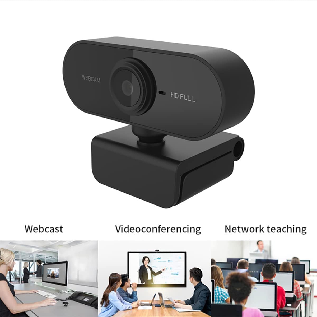 Webcam PC Full HD 1080p con Microfono USB - immagine 5