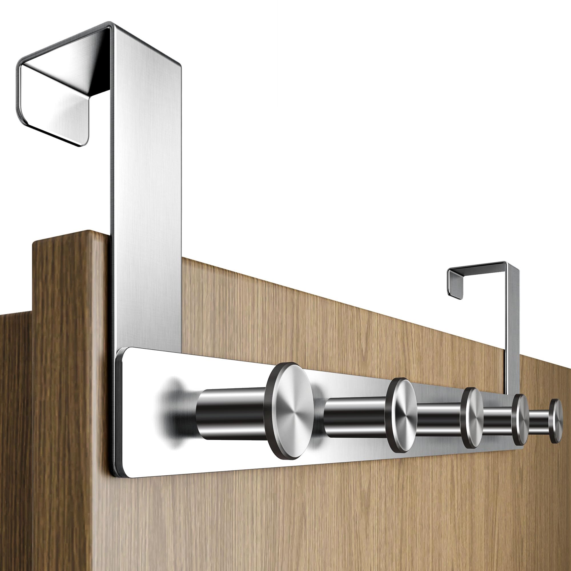 Menz Appendiabiti da Porta in Acciaio Inox, Rotondo