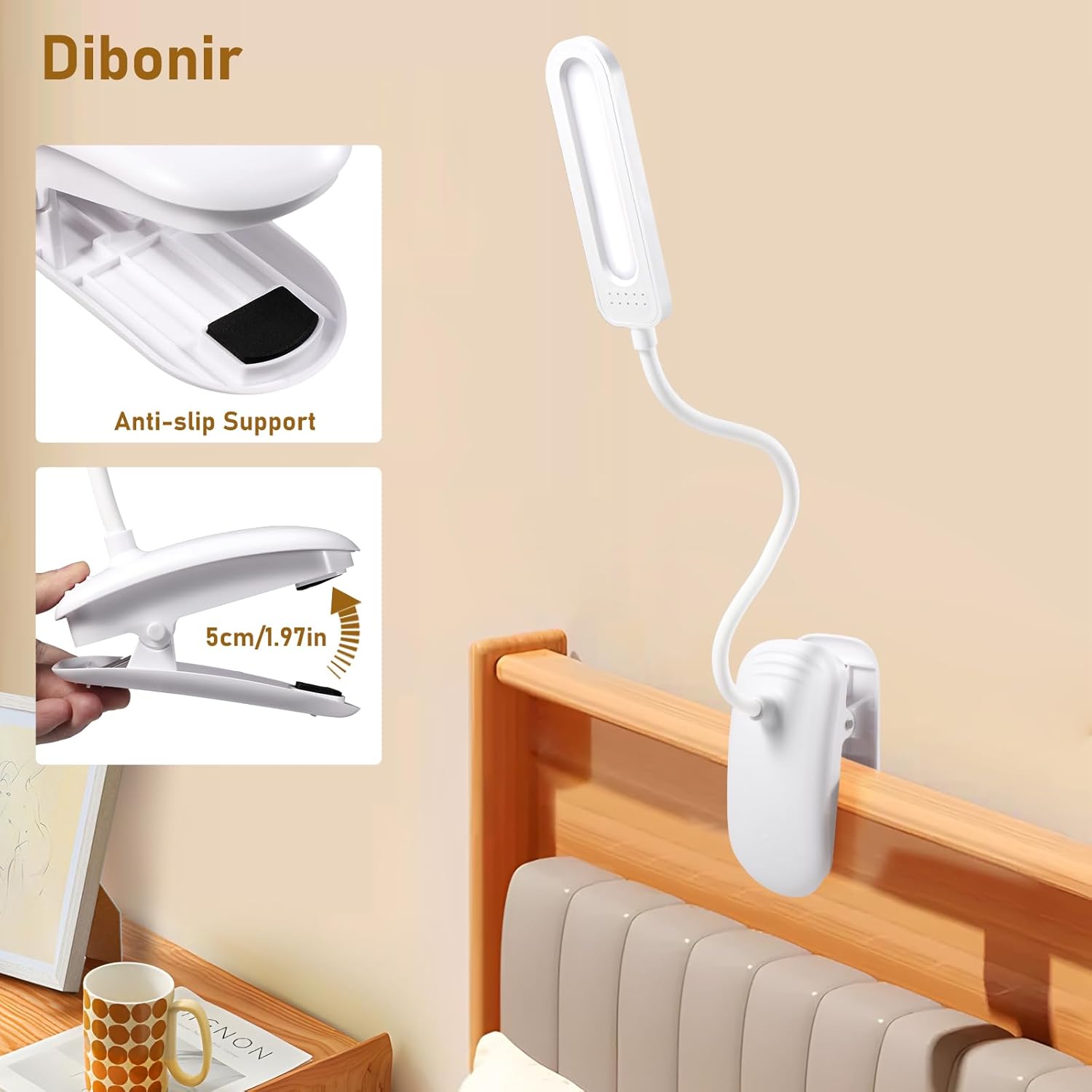 Diboniur Lampada da Scrivania LED con Morsetto - immagine 4