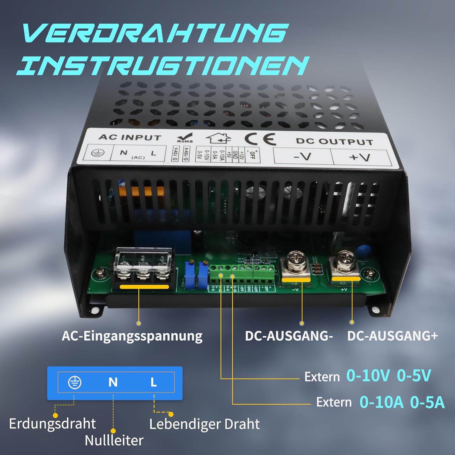 Trasformatore DC12V 166A 1200W da 230V AC a DC - immagine 6