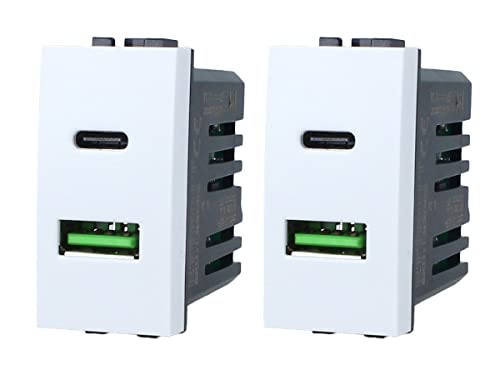 2 Pezzi Presa USB C + USB A