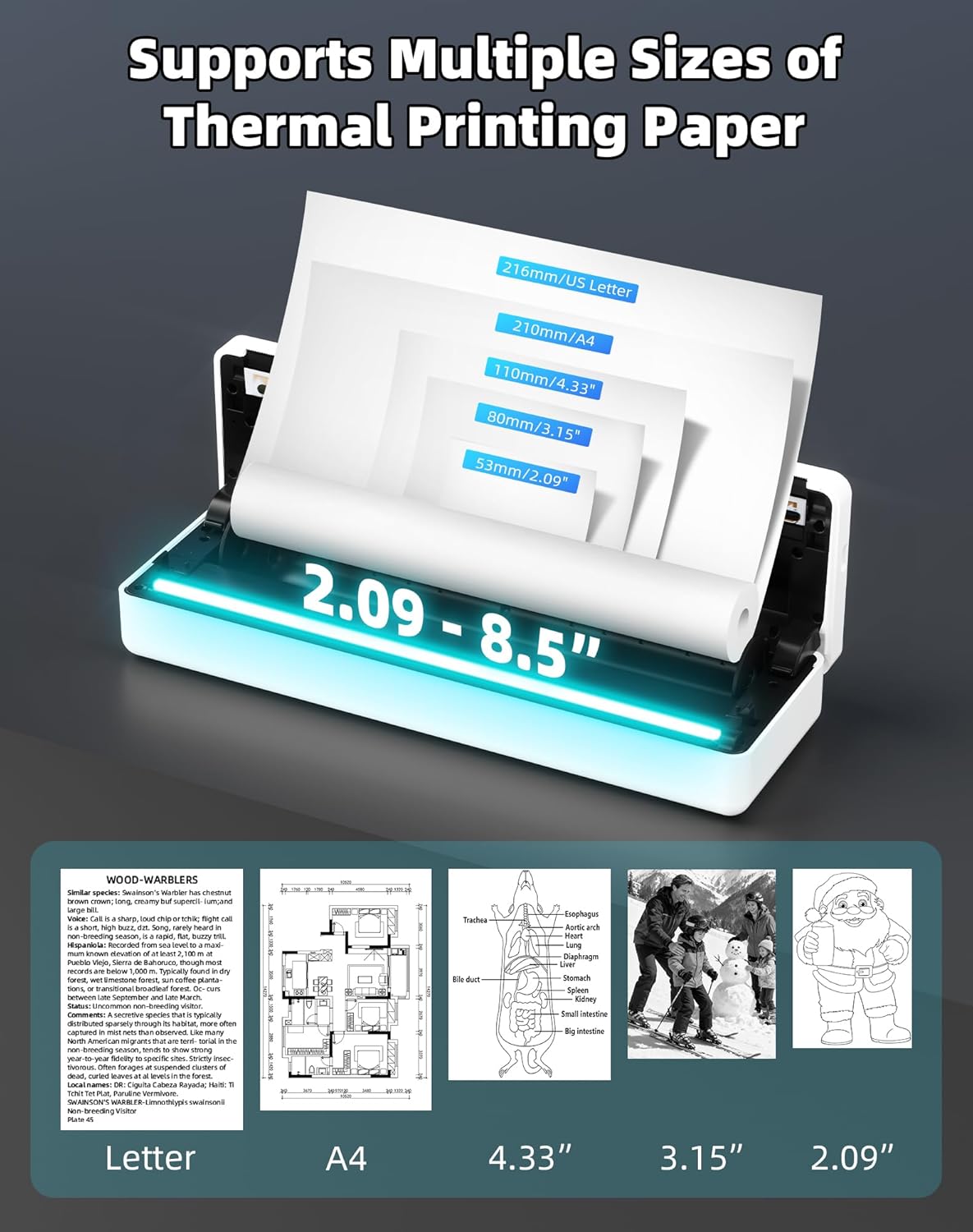 P83 Stampante Portatile A4 Termica Bluetooth - immagine 3
