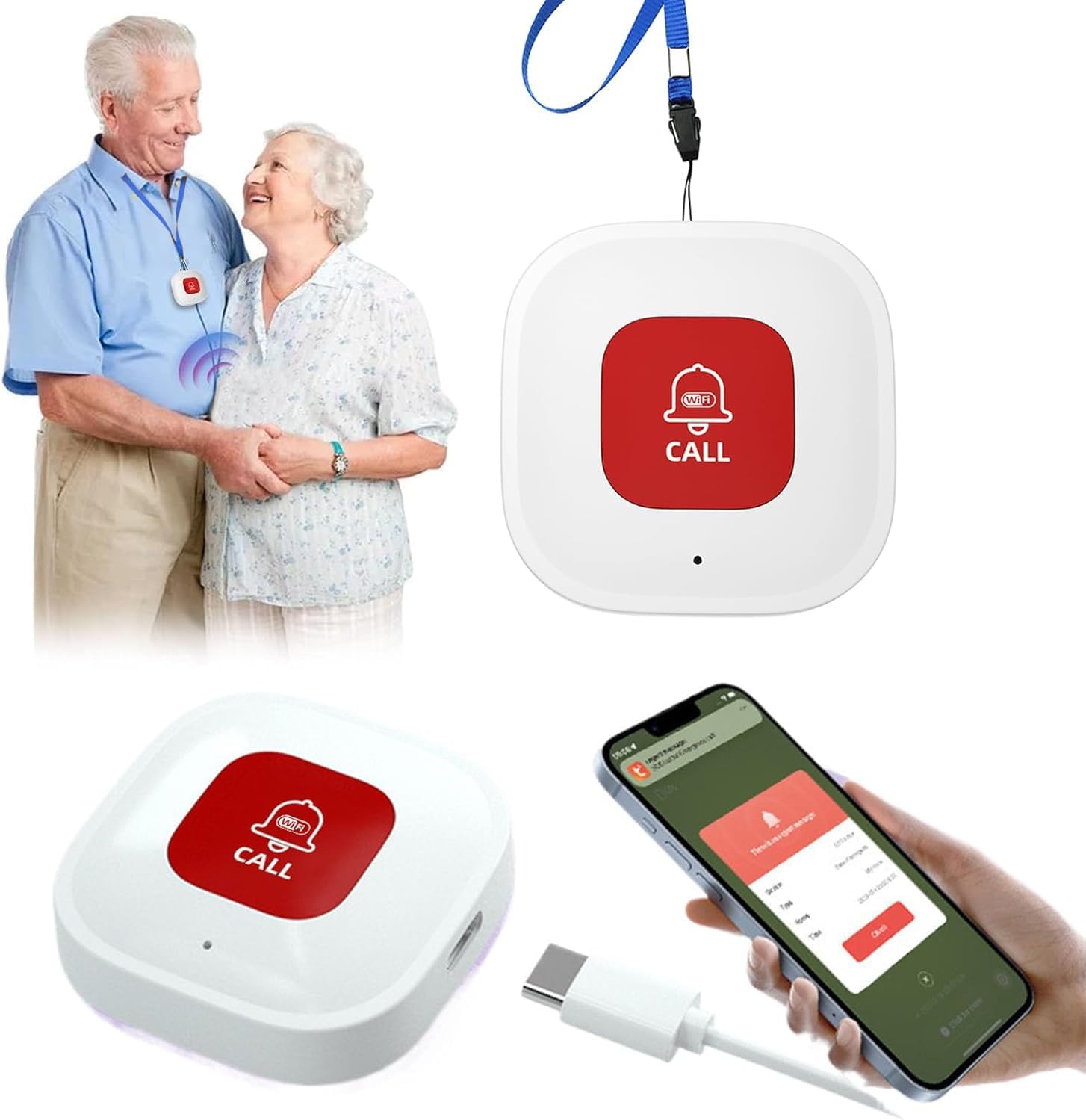 Tuya WiFi Salvavita Anziani Pulsante Emergenza | Heeyoo | Velz