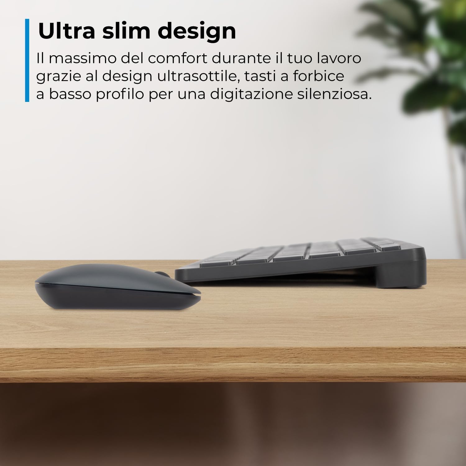 Vultech KM-851W - Kit Tastiera e Mouse Wireless, Nero - immagine 6