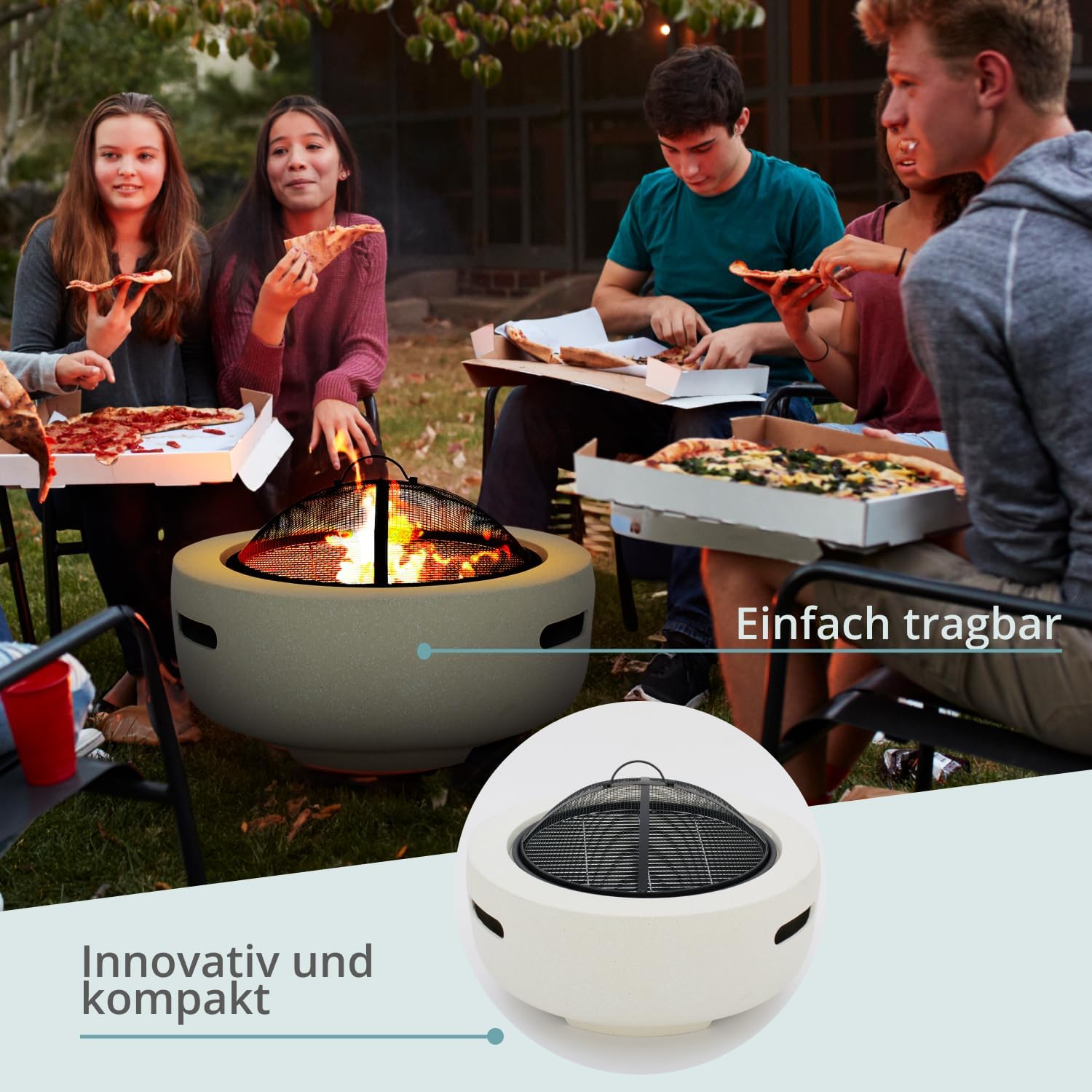 Wildlife Friend Braciere da Esterno 55x30 cm, Bianco - immagine 2