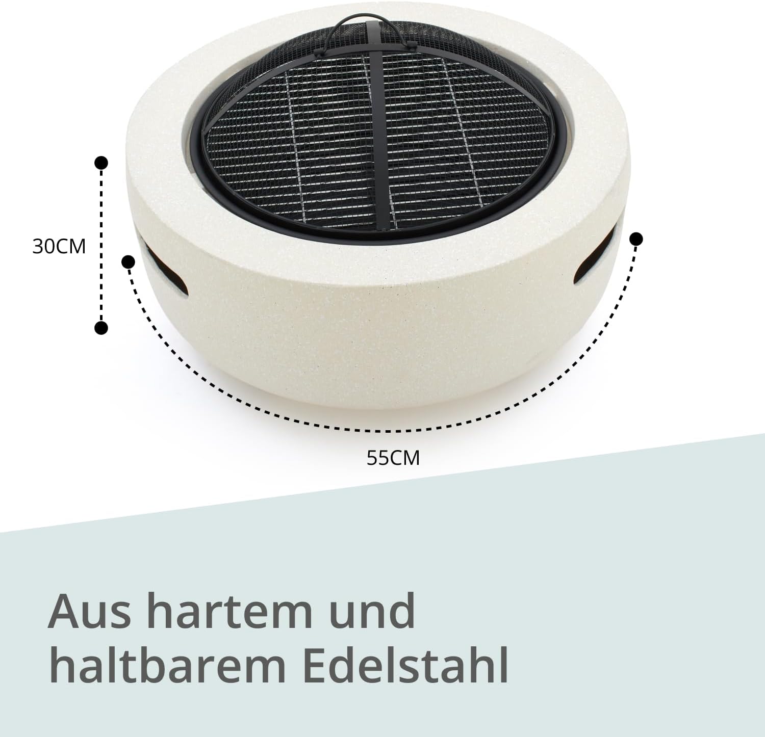 Wildlife Friend Braciere da Esterno 55x30 cm, Bianco - immagine 3