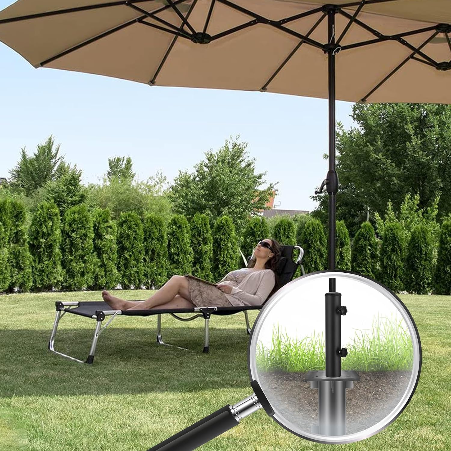 SLIIMU Base per Ombrellone Interrata con Tubo - immagine 5