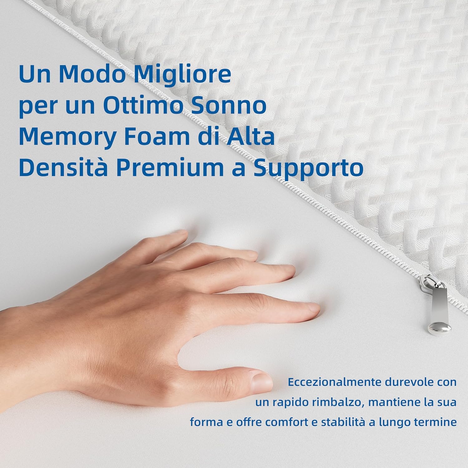 Topper Matrimoniale Memory Foam 7 cm 140x190cm - immagine 6