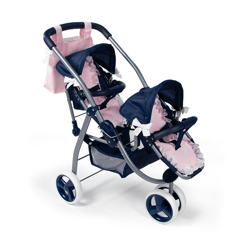 La Nina-60421 Passeggino gemellare Bambole, Colore Vari, 41x81x62, 60421