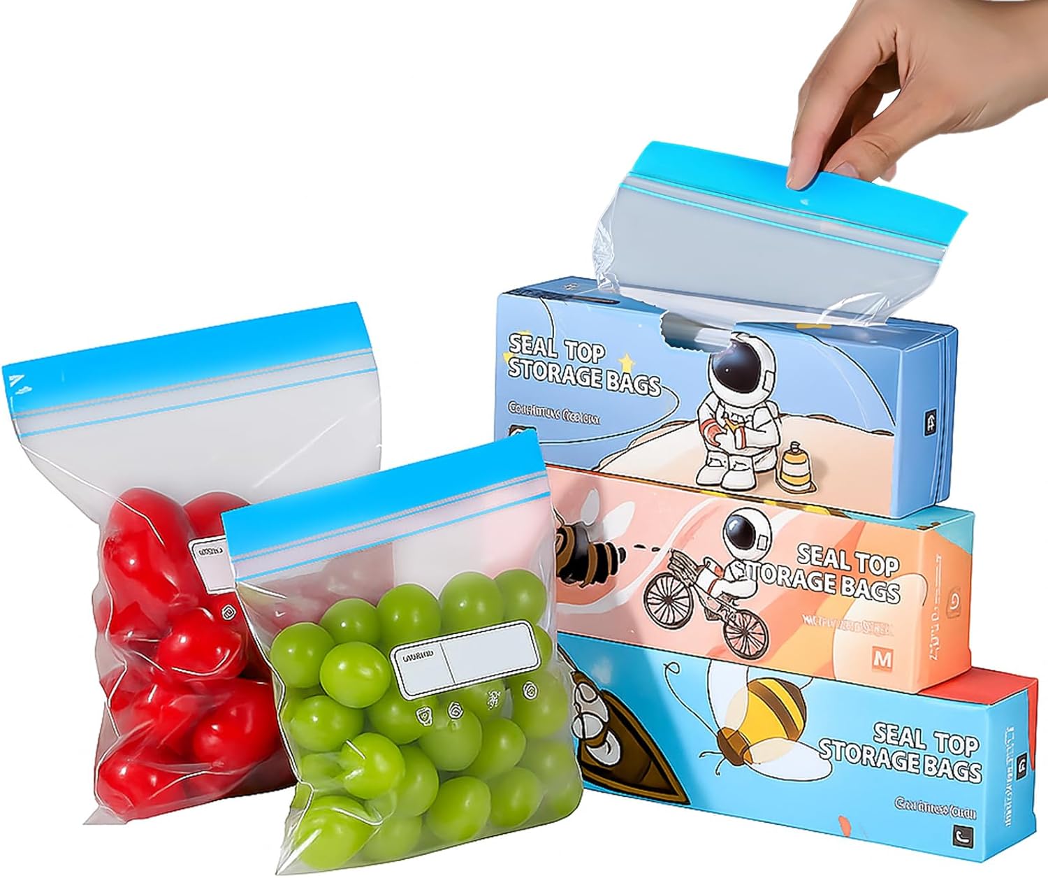 Set 70 Sacchetti Ermetici per Alimenti Riutilizzabili - immagine 1