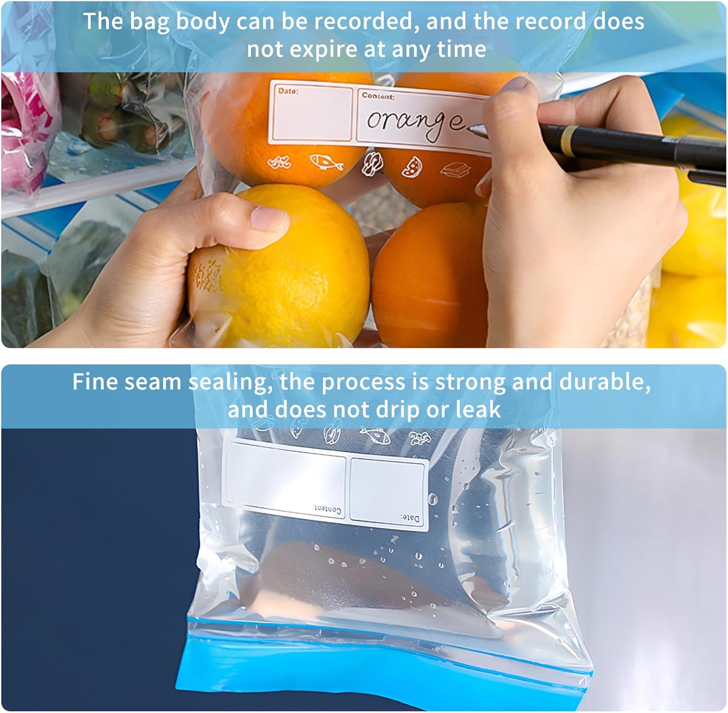 Set 70 Sacchetti Ermetici per Alimenti Riutilizzabili - immagine 5