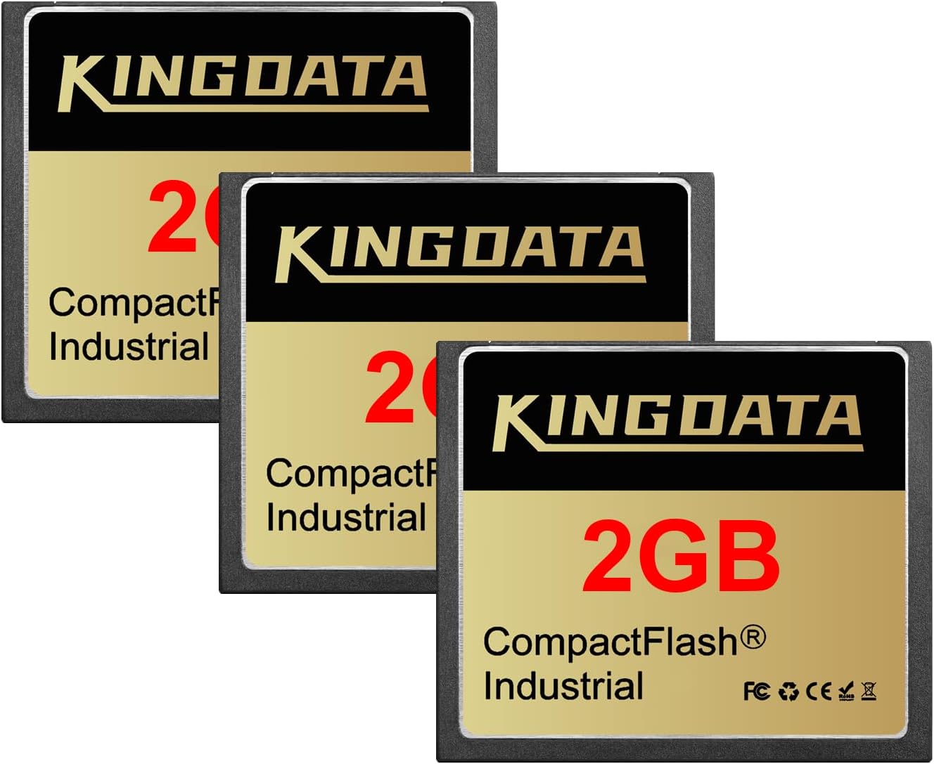CompactFlash Industriale 2GB 3 Pack Schede di Memoria - immagine 1