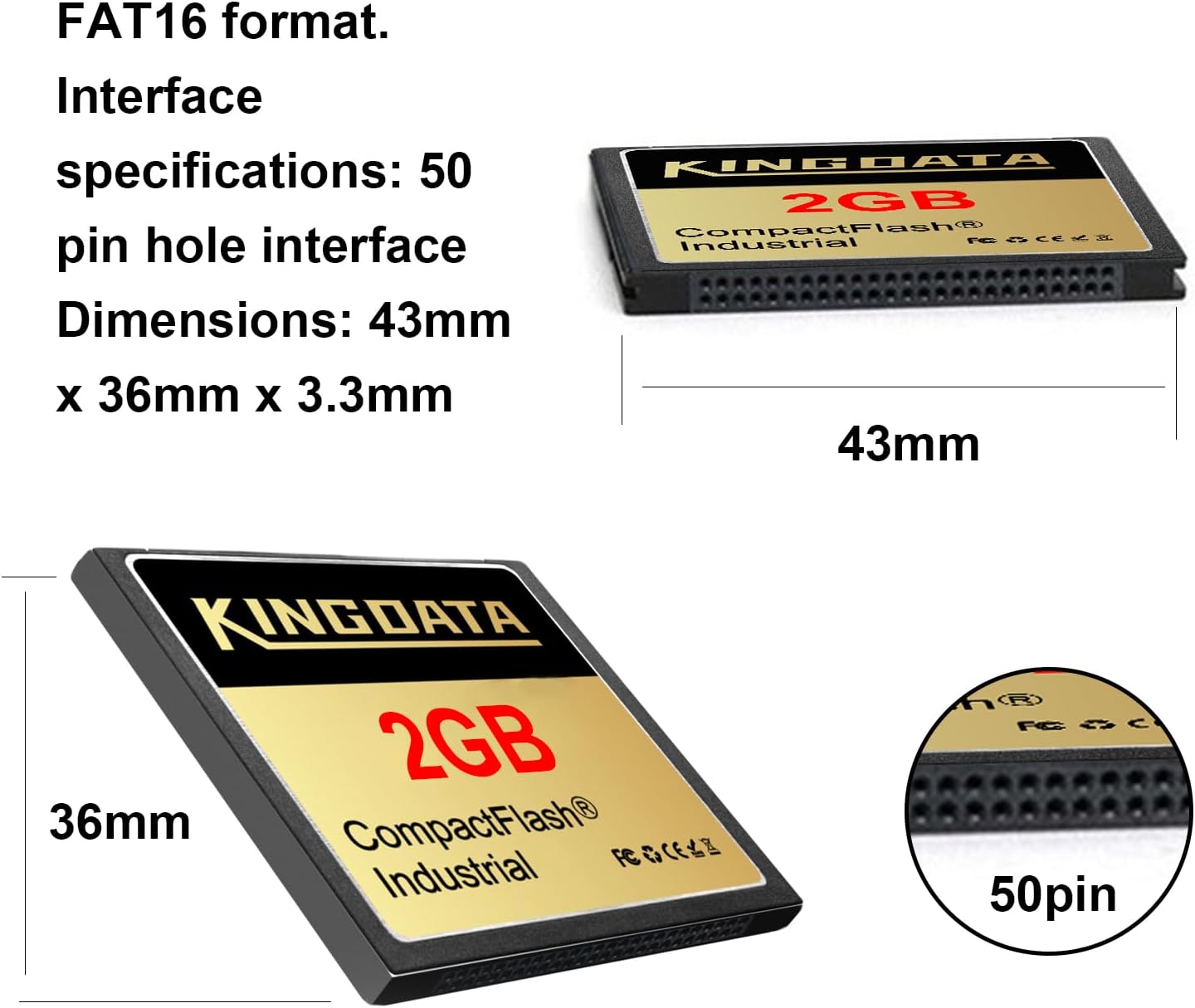 CompactFlash Industriale 2GB 3 Pack Schede di Memoria - immagine 7