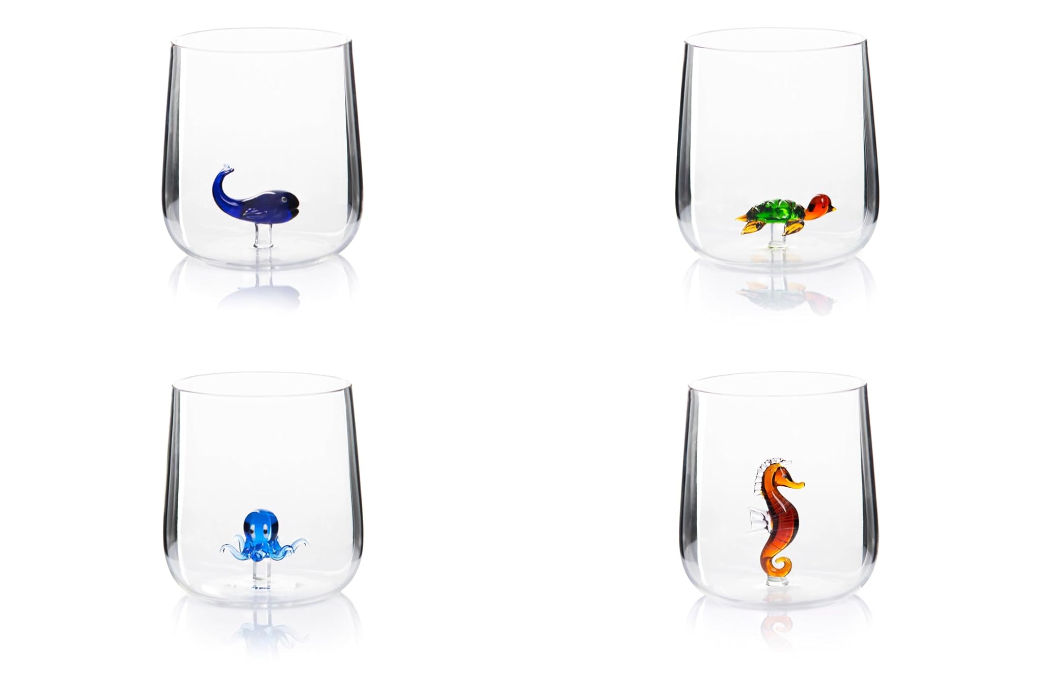 Excelsa Inside Set 4 Bicchieri in Vetro Borosilicato 450ml