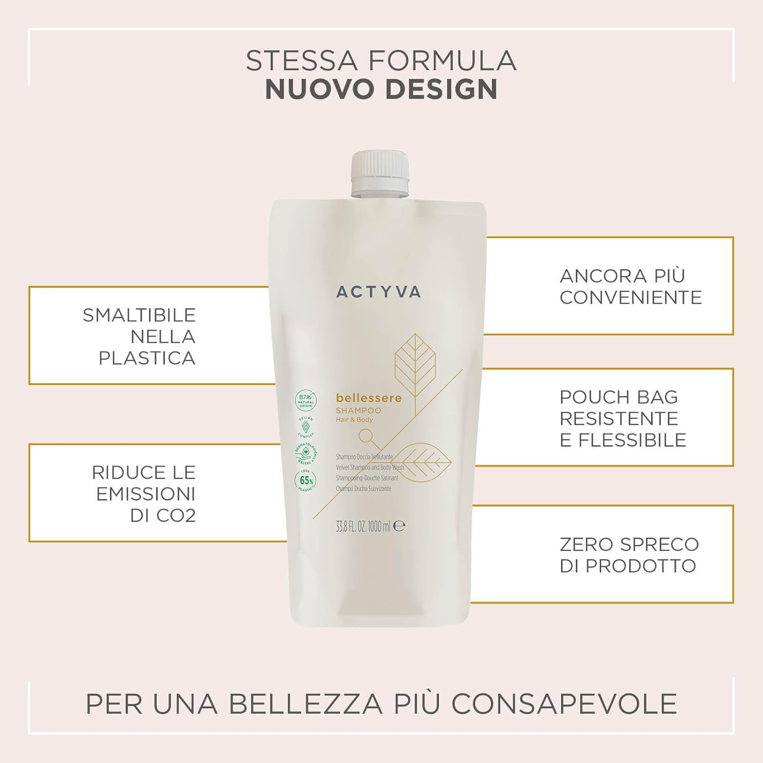Actyva Bellessere - Shampoo e Doccia Corpo/Capelli 1000ml - immagine 5