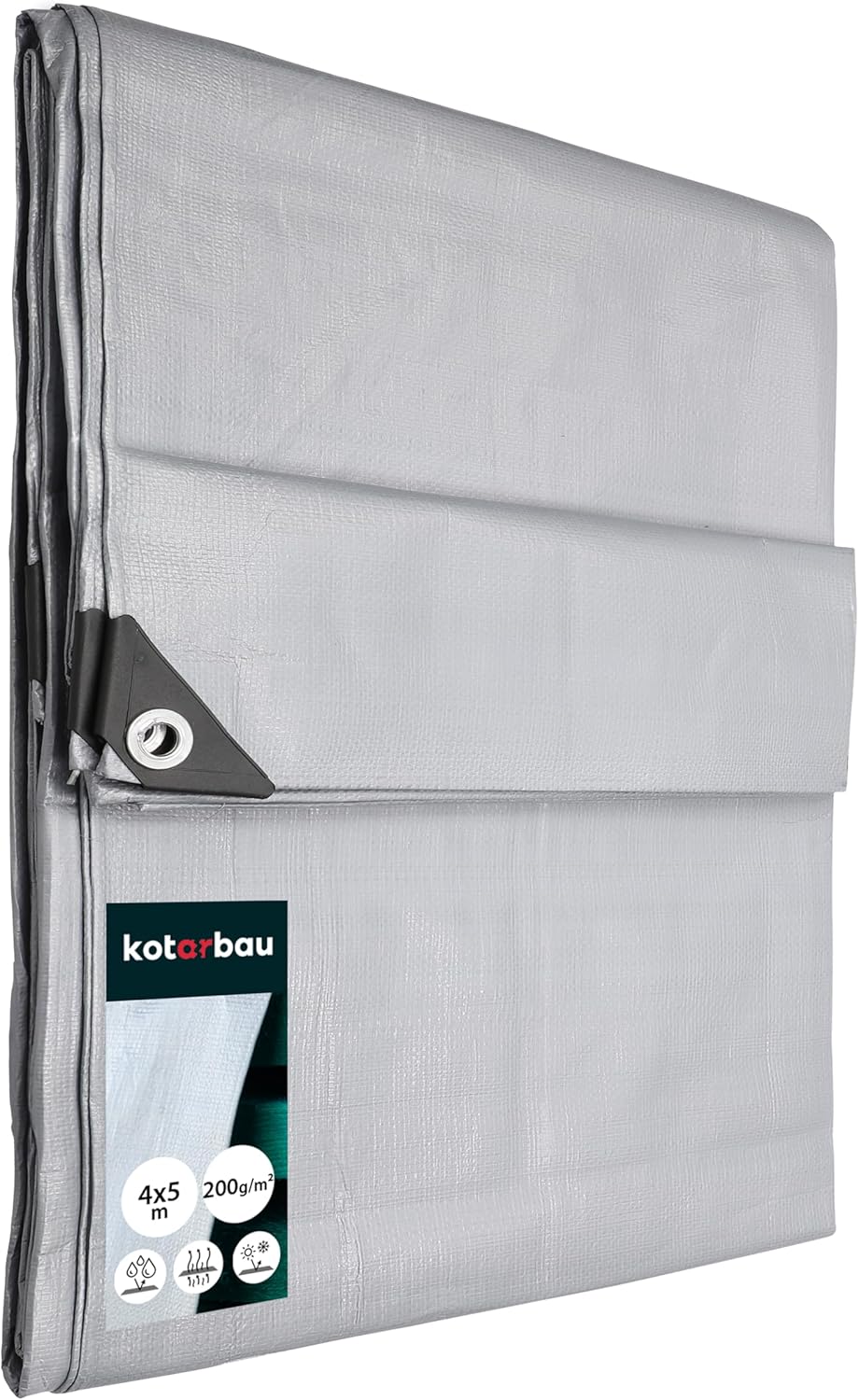 Kotarbau® Telone PVC Protettivo 4x5m Argento - immagine 1