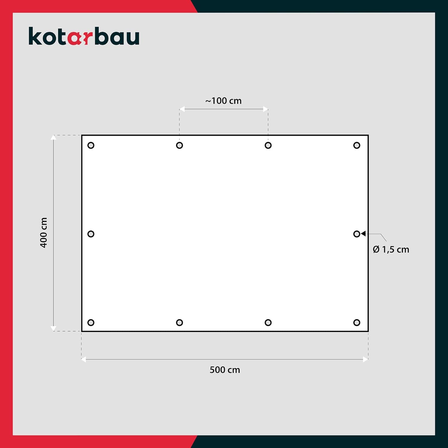 Kotarbau® Telone PVC Protettivo 4x5m Argento - immagine 3