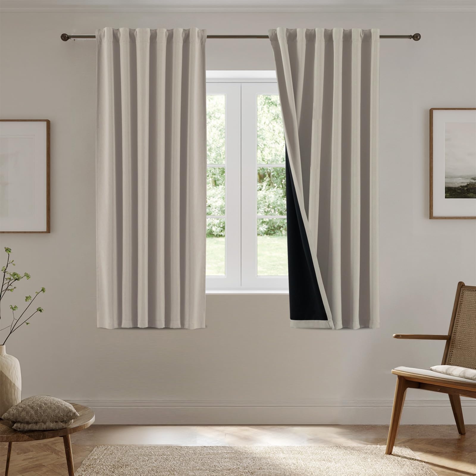 Tende Oscuranti Termiche Isolanti 140x145 cm (2 Pezzi)