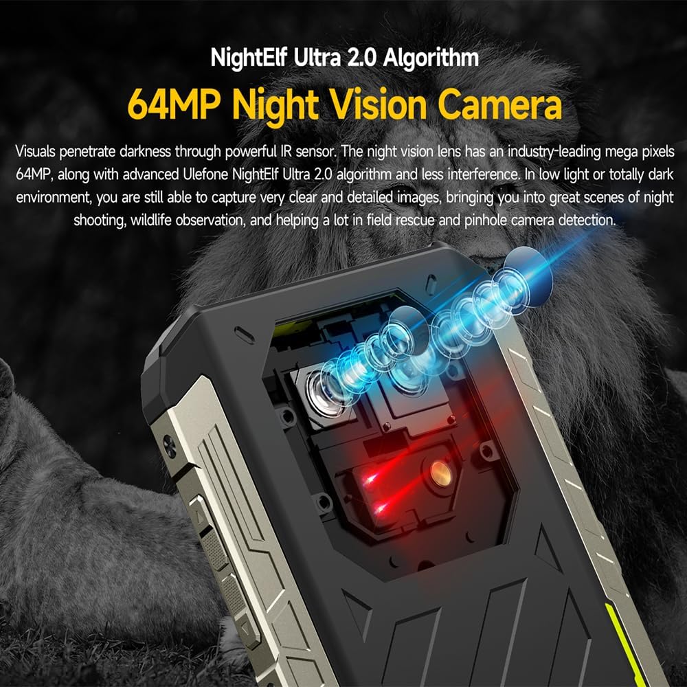 Ulefone ARMOR 22 Smartphone Rugged Android 13, Nero - immagine 3