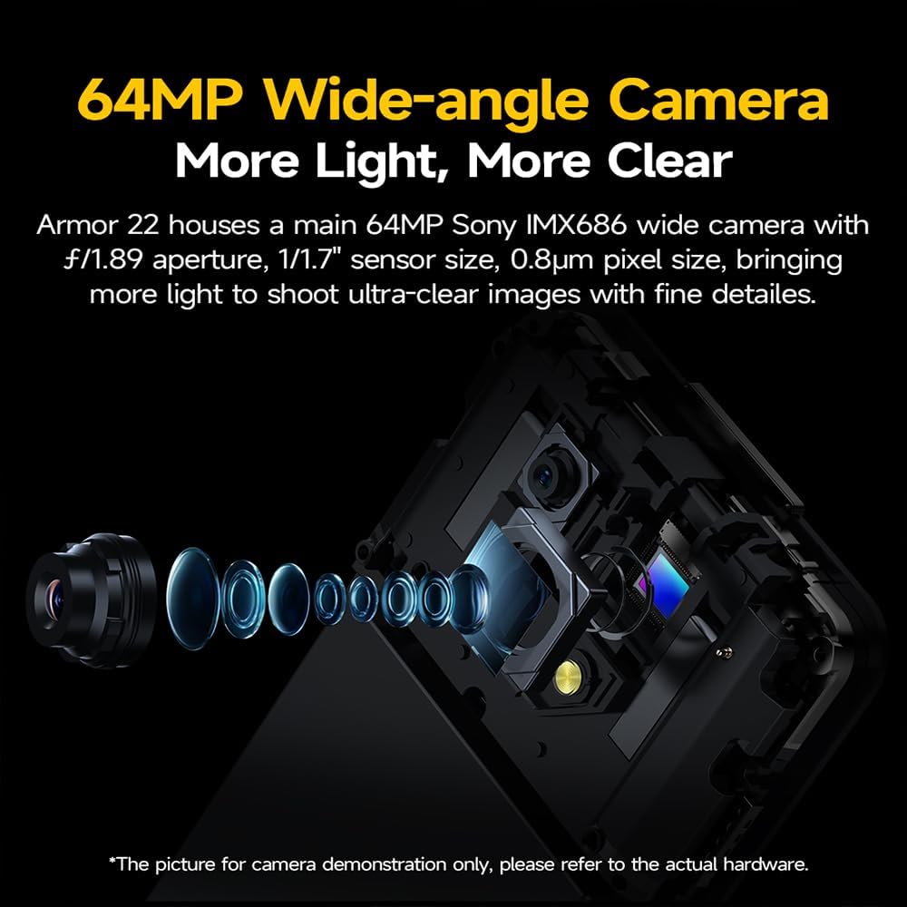 Ulefone ARMOR 22 Smartphone Rugged Android 13, Nero - immagine 4