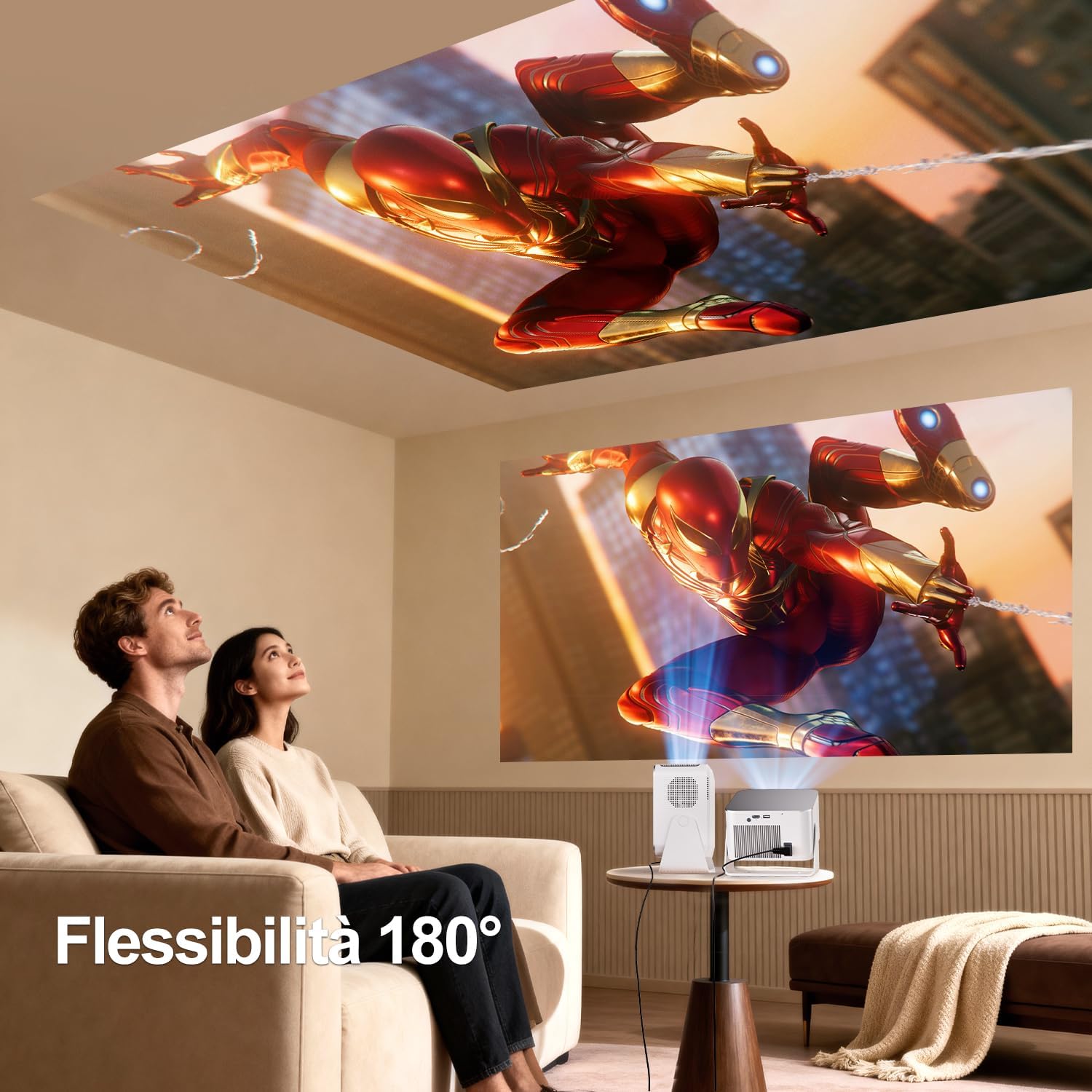 Mini Proiettore Portatile 4K/8K Supportato con Android 14 - immagine 6