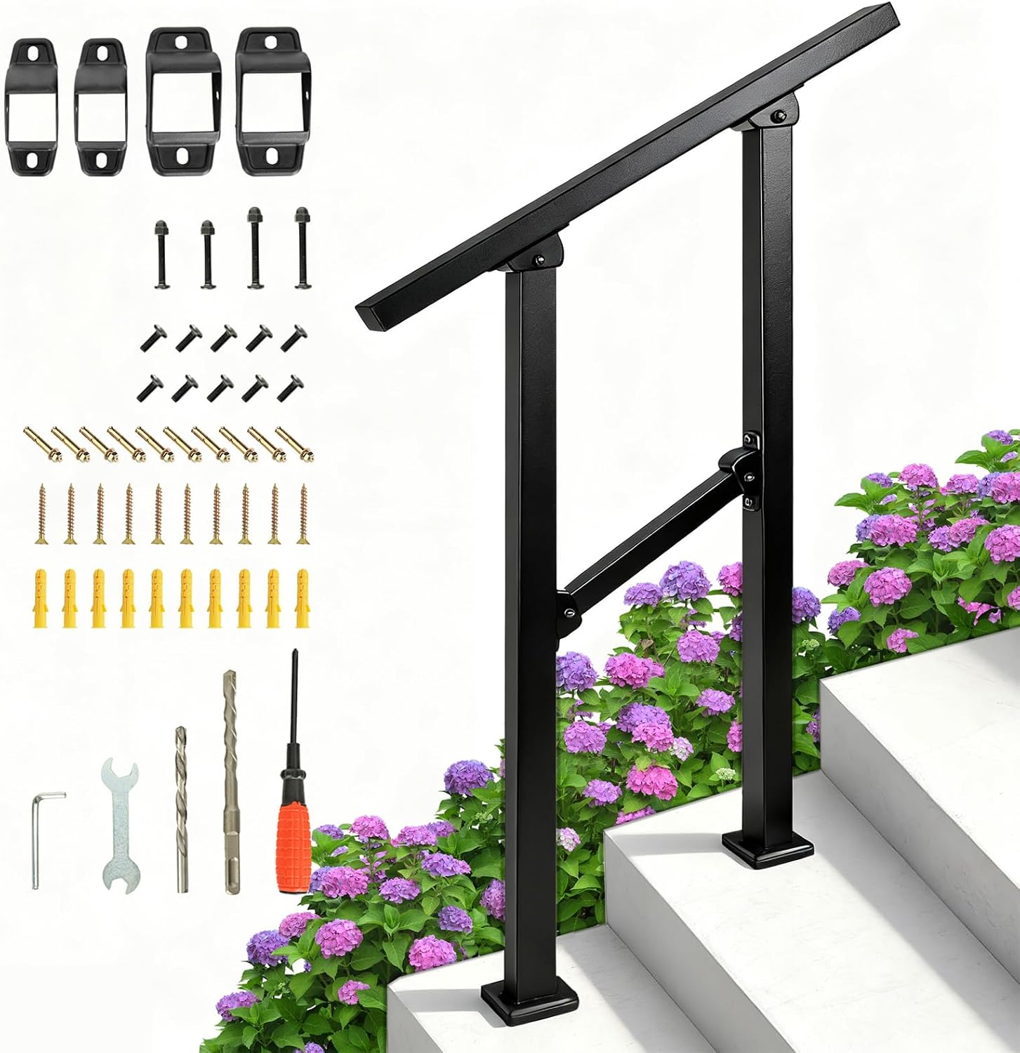 Corrimano per Gradini Esterni in Ferro Battuto - immagine 1