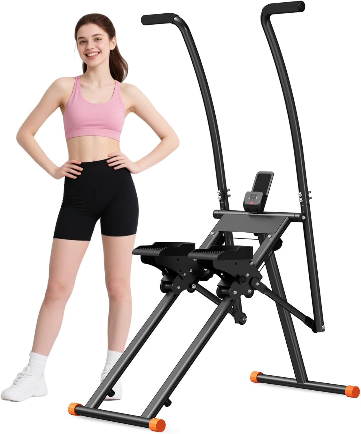 Scaletta Pieghevole Verticale con Pedali Regolabili - immagine 1