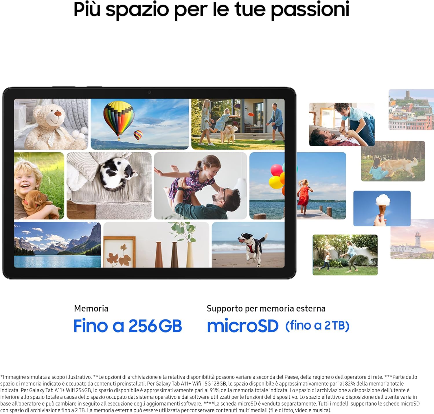 Samsung Galaxy Tab A11+ - Tablet Android 5G 128GB, Silver - immagine 4