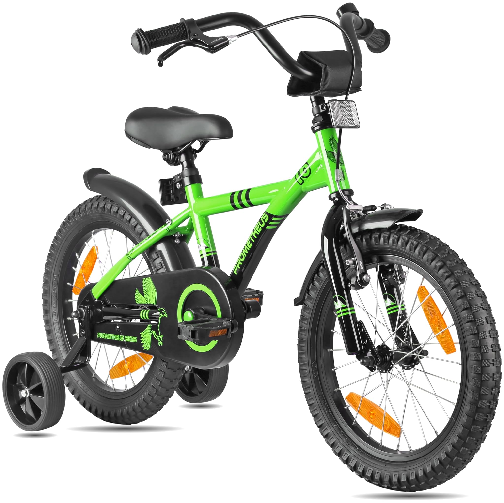 Prometheus Bicycles - Bici Bambini 16 Pollici, Verde Nero