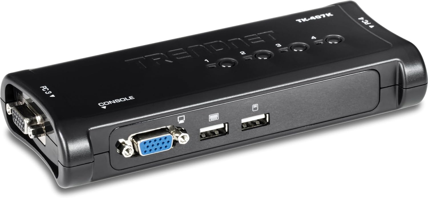 TRENDnet TK-407K, Kit Switch KVM a 4 porte USB - immagine 1
